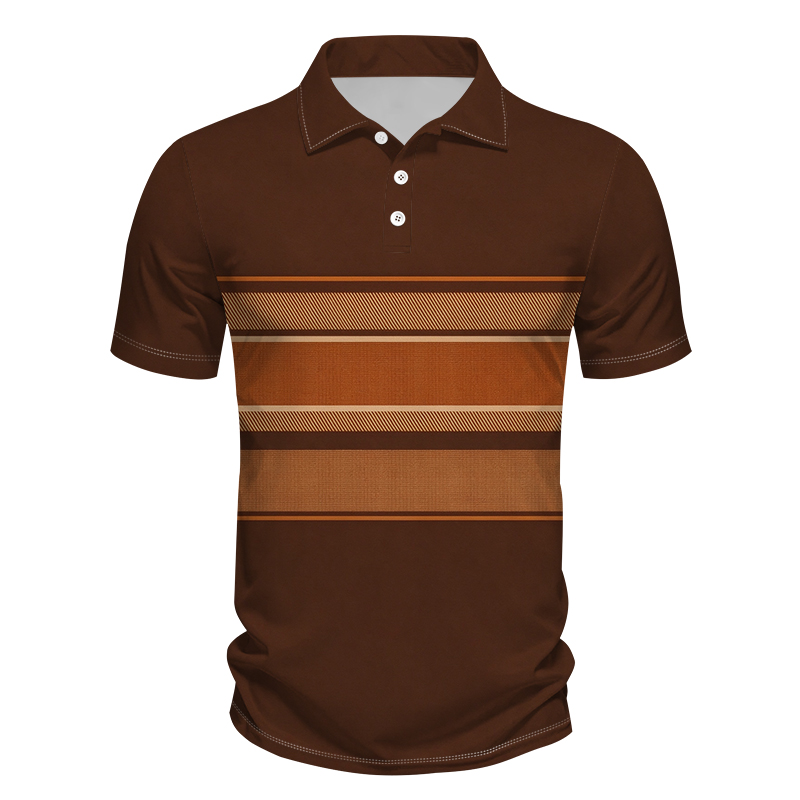 Stylish Mens Printed Polyester Blend Polo Shirt - Ideal for Both Workwear and Leisure Activities - view 9