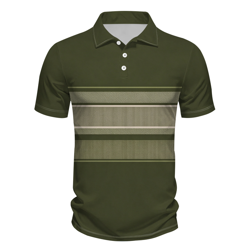 Stylish Mens Printed Polyester Blend Polo Shirt - Ideal for Both Workwear and Leisure Activities - view 6