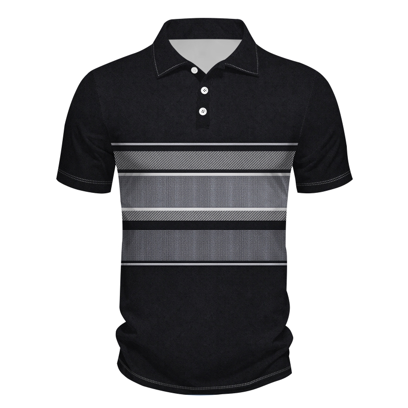 Stylish Mens Printed Polyester Blend Polo Shirt - Ideal for Both Workwear and Leisure Activities - view 7
