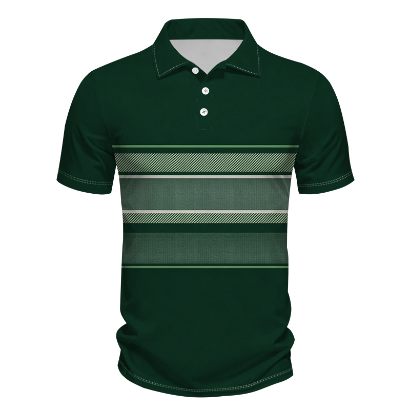 Stylish Mens Printed Polyester Blend Polo Shirt - Ideal for Both Workwear and Leisure Activities - view 8