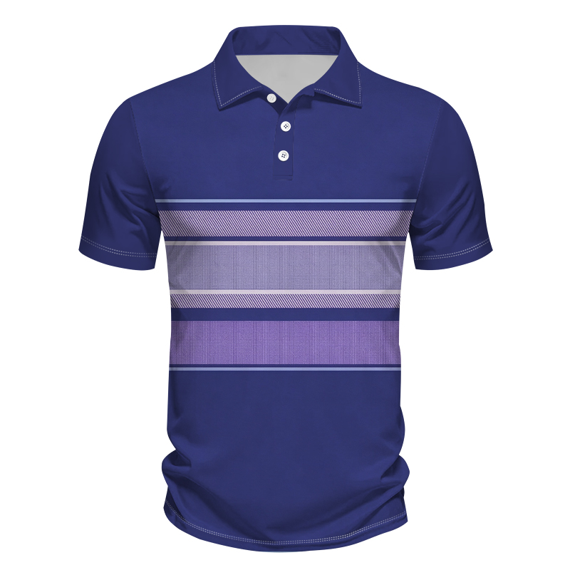 Stylish Mens Printed Polyester Blend Polo Shirt - Ideal for Both Workwear and Leisure Activities - view 3