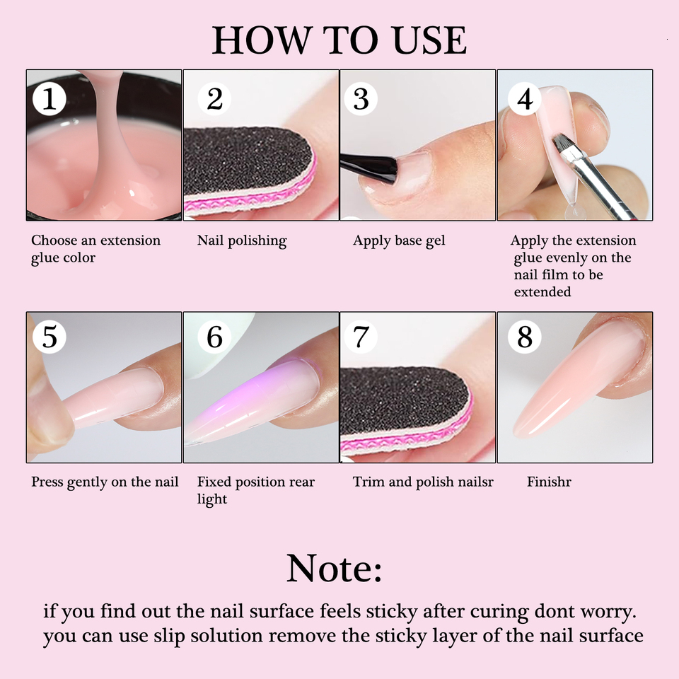 Luxury 2026 New 150G Transparent Jelly White Light Pink Nail Gel Acrylic Nail Art UV LED Gel Semi Permanent Varnish Extension Tool Fast Shipping X2610 - view 7