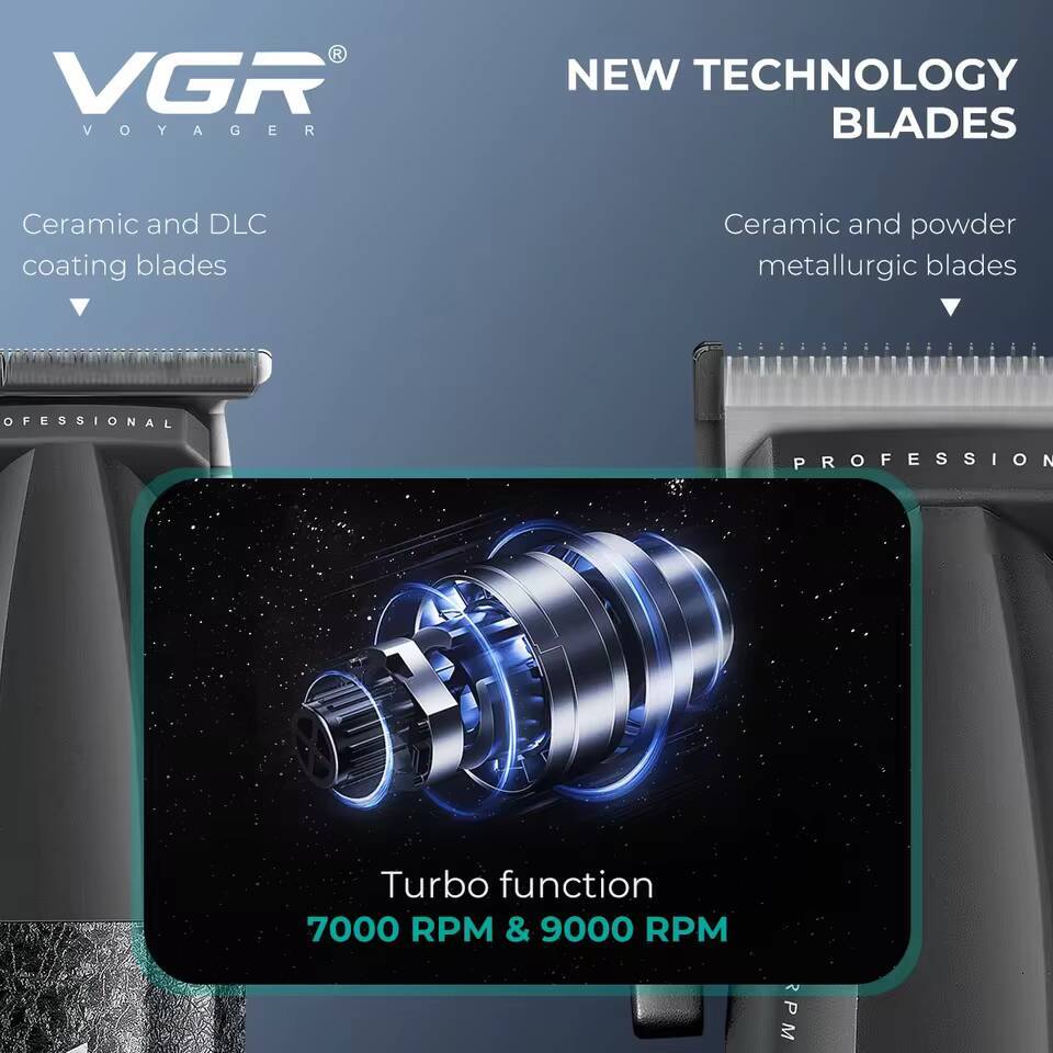 Luxury New VGR Trimmer Professional Adjustable Hair Cutting Machine 9000 RPM Cordless Clippers And Trimmers Set V-640 S3 Fast Shipping Y261023 - view 3