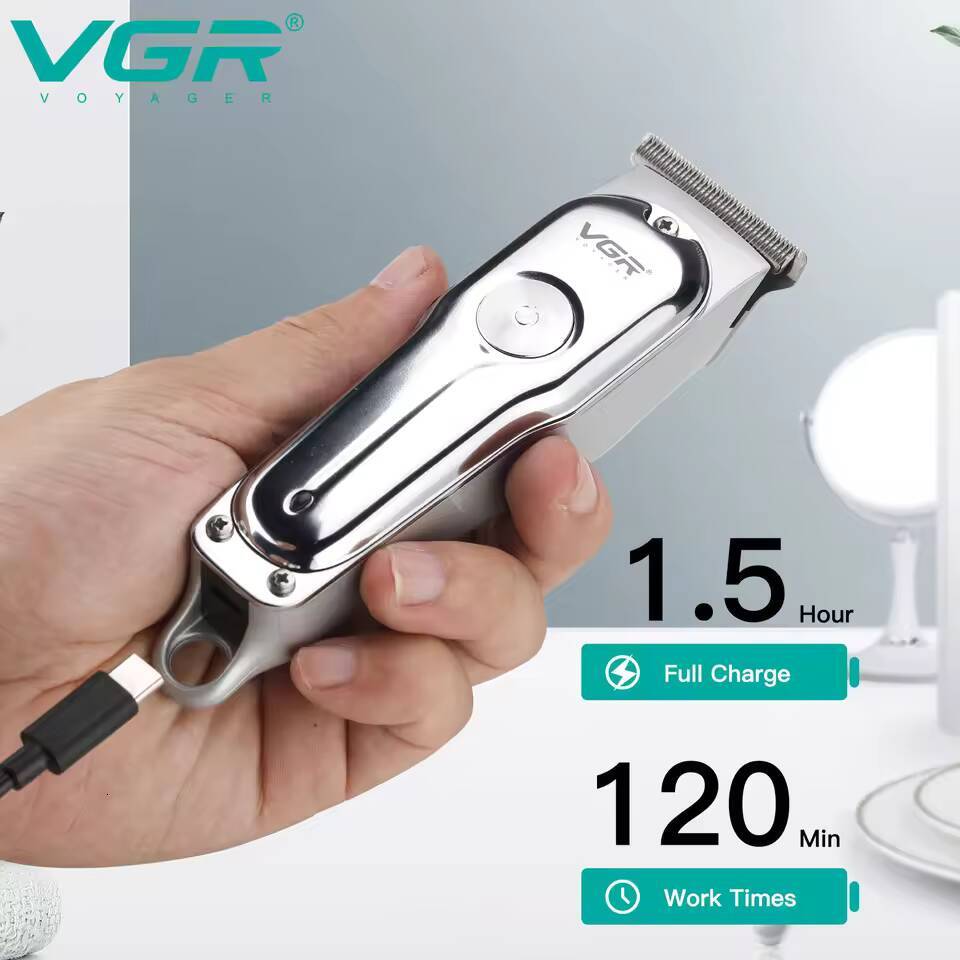 Luxury New VGR 071 Professional Clipper Rechargeable Hair Cutting Machine Cordless Portable Trimmer For Men Fast Shipping Y261022 - view 6