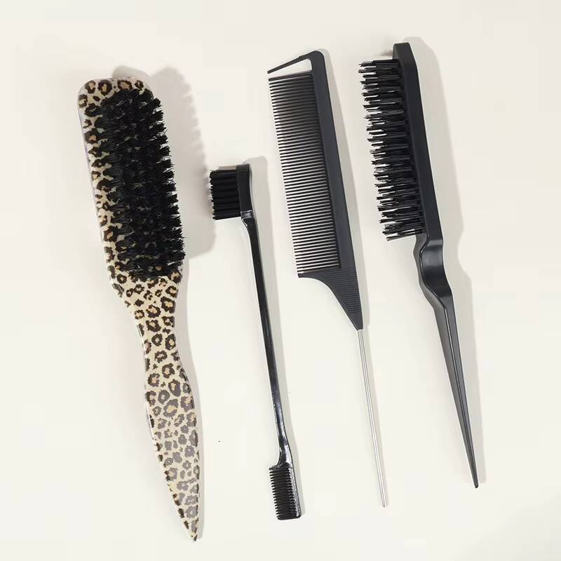 Luxury New Bristle Slick Back Hair Brush For Sleek Ponytail Bun Smoothing Hair Brushes Flyaways Edge Control - Backcombing Fast Shipping Y261023 - view 7