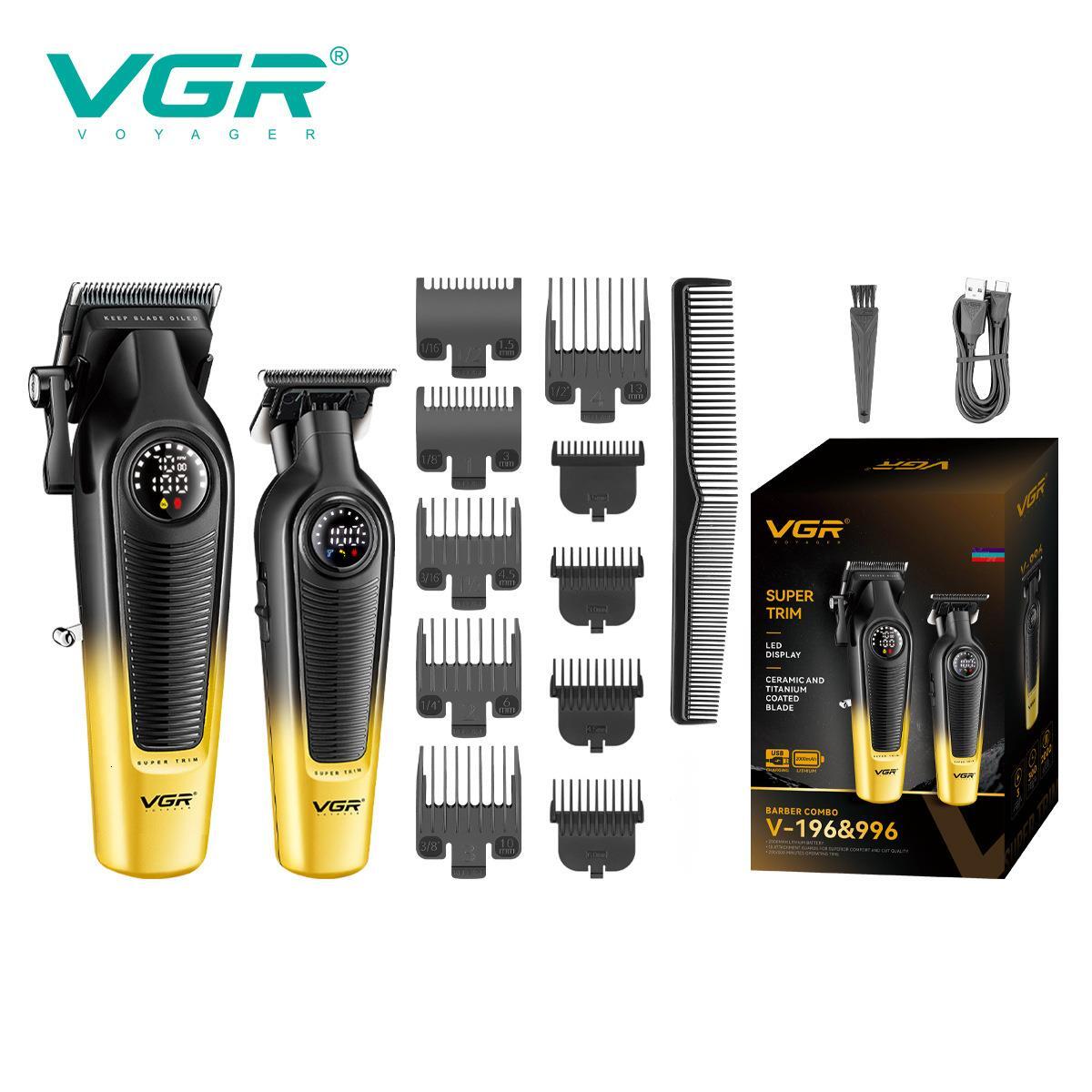 Luxury New Hair Trimmer VGR-196&996 Professional Clipper DLC LED Display Cordless USB Ceramic Men's Haircut Hair Trimmer Machine Fast Shipping Y2 - view 8