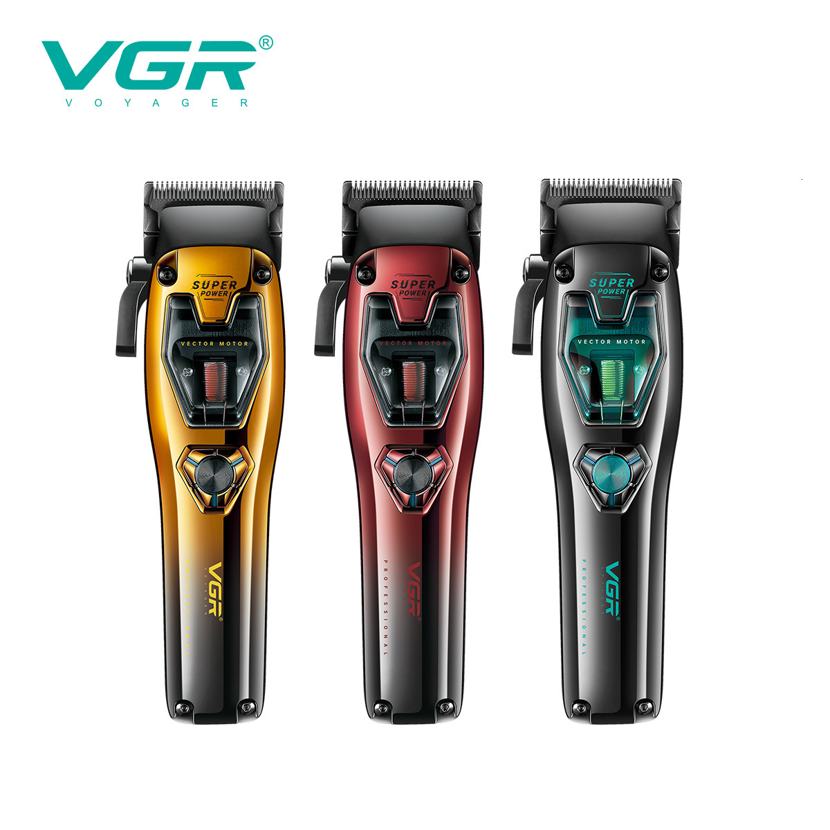 Luxury New VGR Professional Barber Clippers 11000 RPM Hair Cutting Machine Vector Motor Trimmer For Men V-668 Fast Shipping Y261022 - view 7