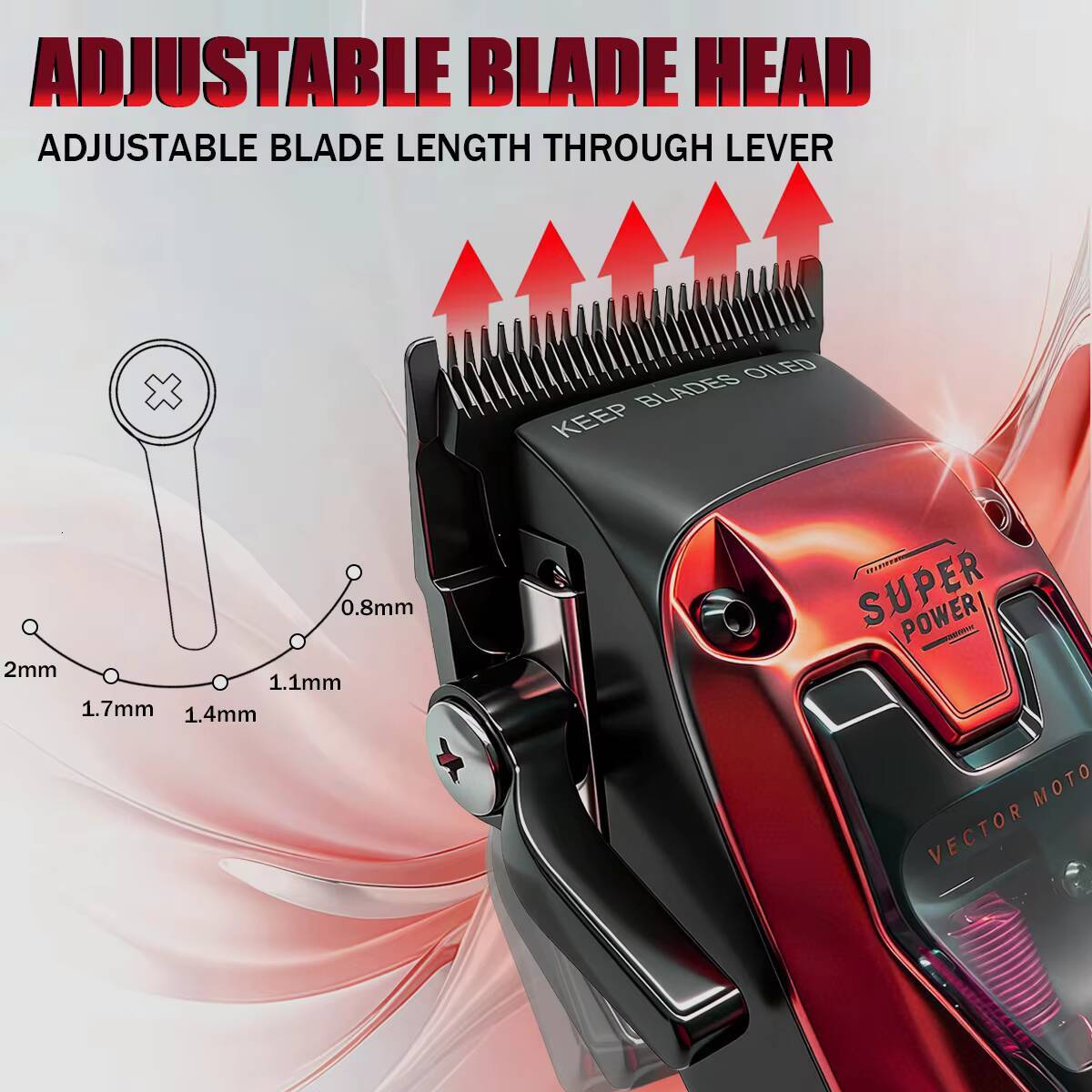 Luxury New VGR Professional Barber Clippers 11000 RPM Hair Cutting Machine Vector Motor Trimmer For Men V-668 Fast Shipping Y261022 - view 3