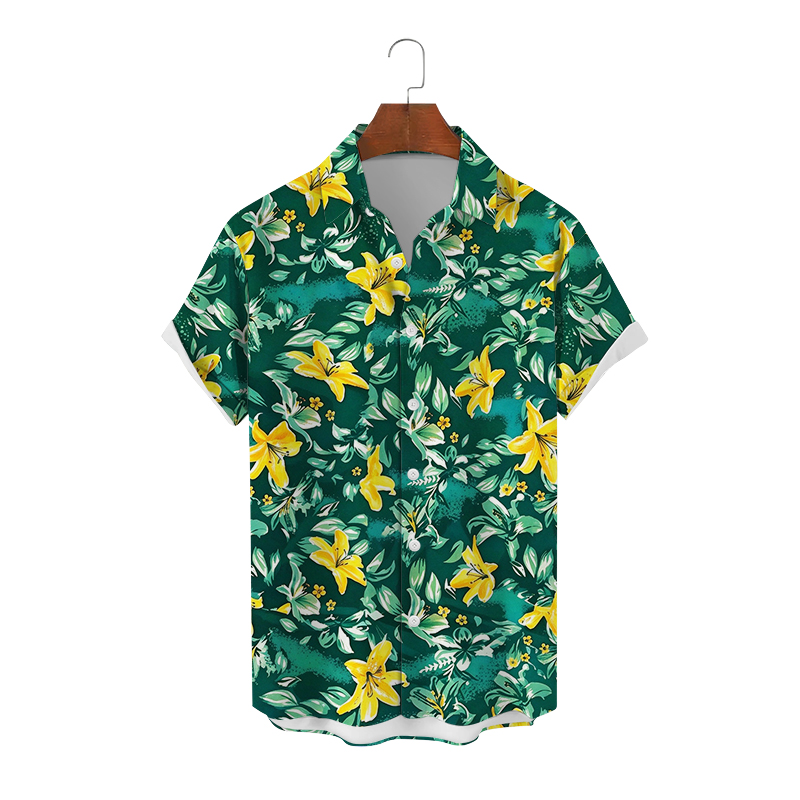 Men's Casual Shirts, Summer Short-Sleeve Shirts with Unique Prints