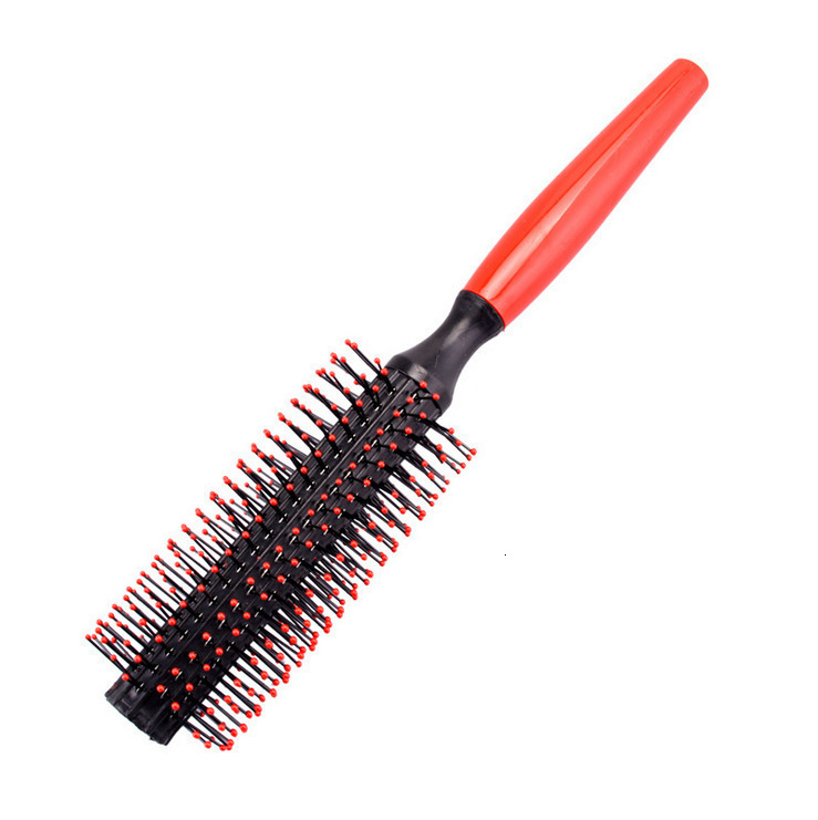 Luxury New Professional Anti-Static Cylindrical Hair Brushes Bristle Curly Styling Round Nylon Teeth Roller Comb Special For Real Hair Free Shipping Y - view 7