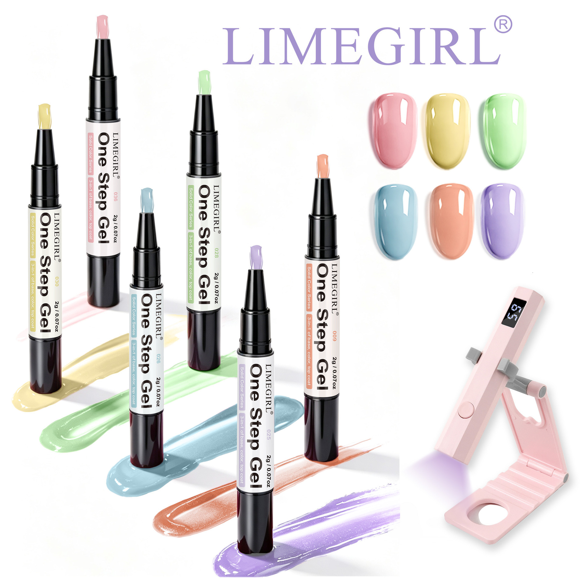 Luxury 2026 New 48 Colors One Step Gel Set Nail Polish Color Base No Wipe Top Coat Three-In-One Functional Gel UV Lamp Nail Art Kits Fast Shipping X26 - view 6