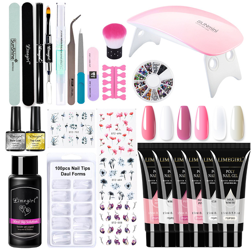 Luxury 2026 New Nail Art Kits Crystal Extension Glue Art Tools Mouse Dryer Lamp Nail Tips Brush Set Tools Free Shipping X261024 - view 4