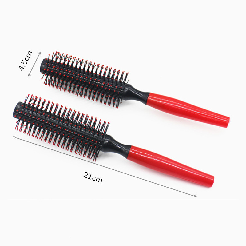 Luxury New Professional Anti-Static Cylindrical Hair Brushes Bristle Curly Styling Round Nylon Teeth Roller Comb Special For Real Hair Free Shipping Y - view 8