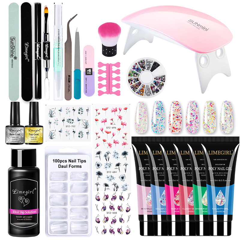Luxury 2026 New Nail Art Kits Crystal Extension Glue Art Tools Mouse Dryer Lamp Nail Tips Brush Set Tools Free Shipping X261024 - view 3