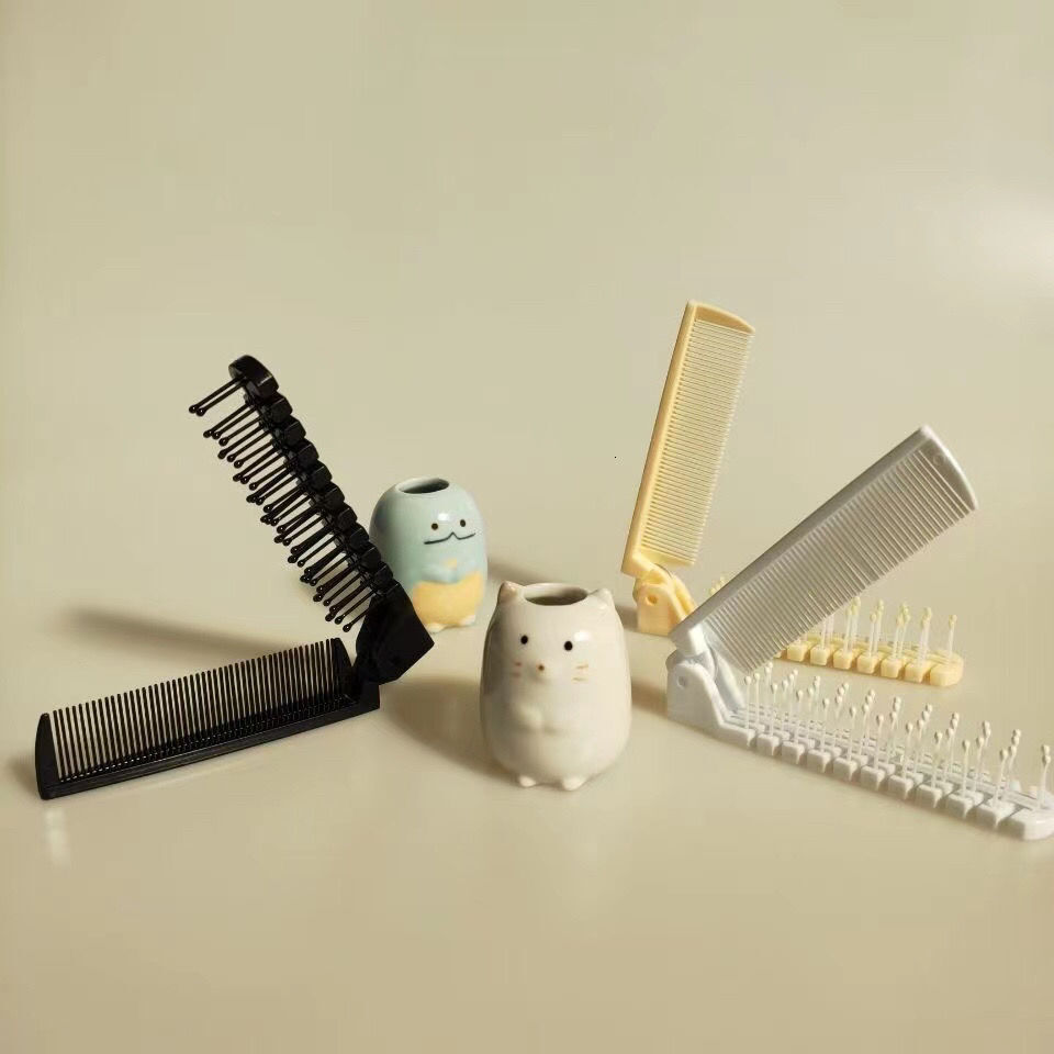 Luxury New Portable Travel Folding Brush Hair Brushes Anti-Static Massage Comb Professional Styling Tool Special For Real Hair Wigs Free Shipping Y261