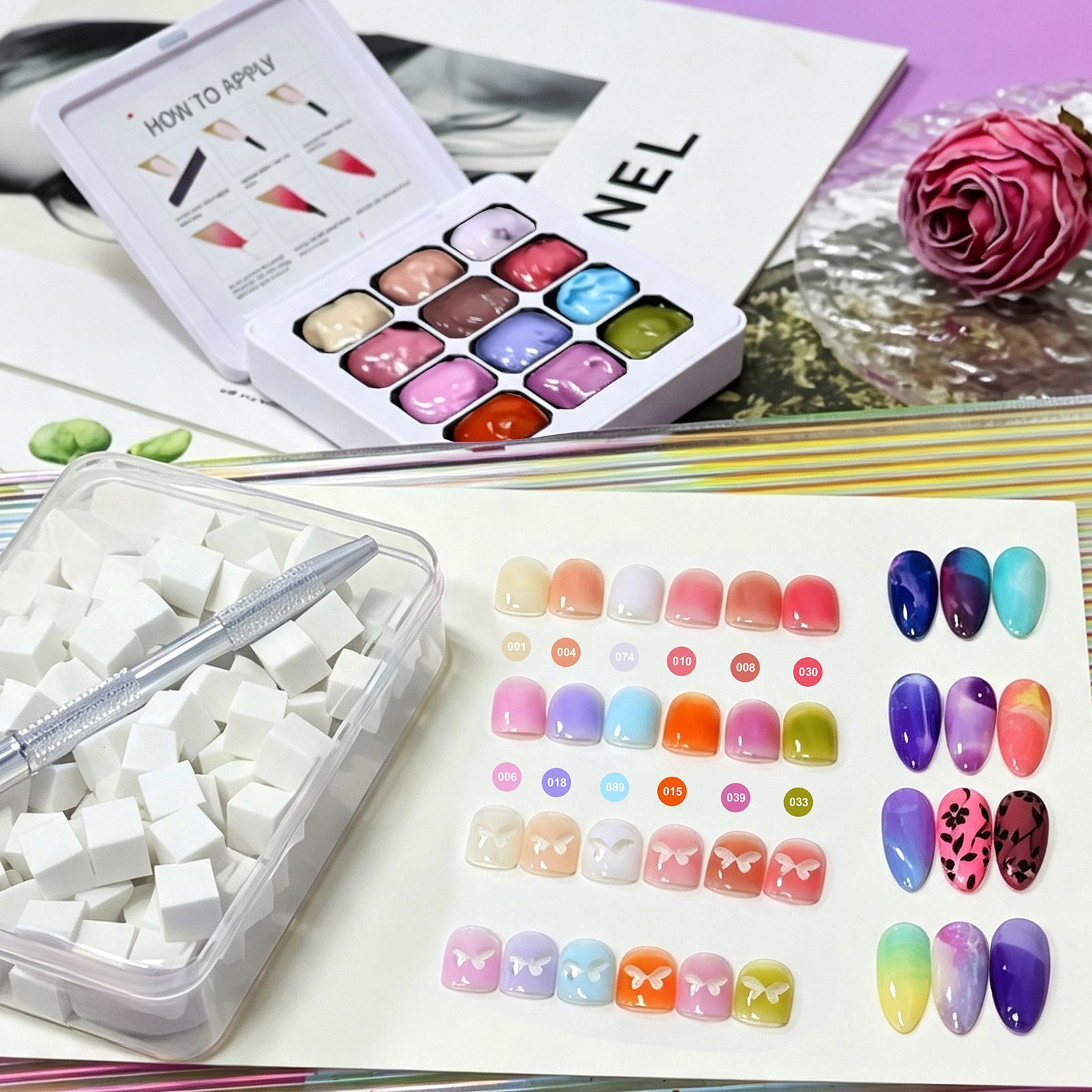 Luxury 2026 New 12 Colors Polish 100Pcs Sponge Tip Gel Set No Wipe Nail Art Kits Easy To Remove Highly Pigmented Special Glue for Manicure Fast Shippi - view 4