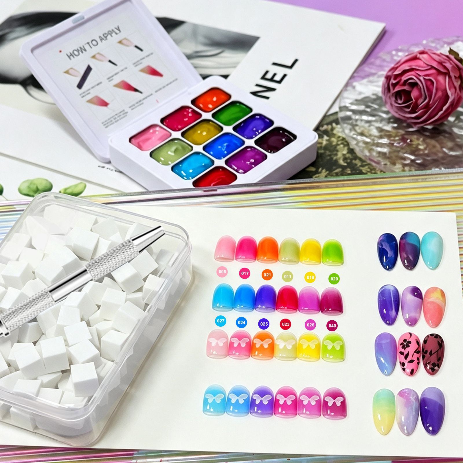 Luxury 2026 New 12 Colors Polish 100Pcs Sponge Tip Gel Set No Wipe Nail Art Kits Easy To Remove Highly Pigmented Special Glue for Manicure Fast Shippi - view 3