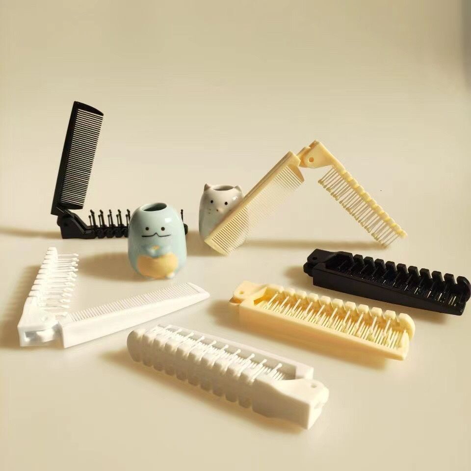 Luxury New Portable Travel Folding Brush Hair Brushes Anti-Static Massage Comb Professional Styling Tool Special For Real Hair Wigs Free Shipping Y261 - view 3