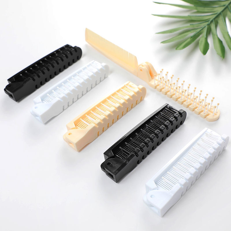 Luxury New Portable Travel Folding Brush Hair Brushes Anti-Static Massage Comb Professional Styling Tool Special For Real Hair Wigs Free Shipping Y261 - view 4