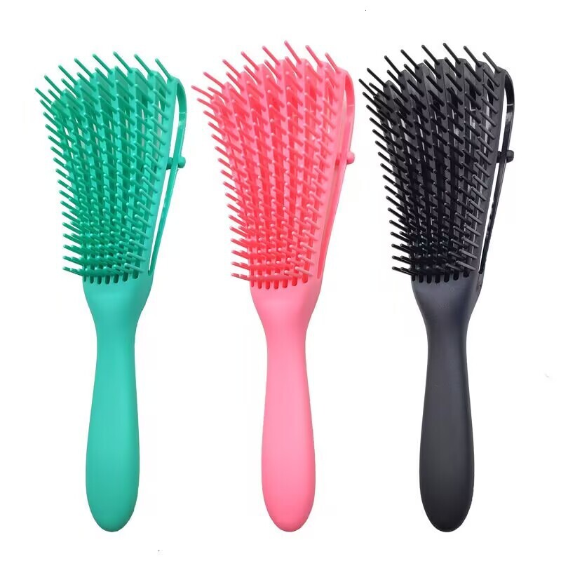 Luxury New Scalp Massage Winding To Sag Anti-Static Wet Curl Brush Salon Hairdressing Tool Special For Real Hair Wigs Fast Shipping Y261026 - view 3