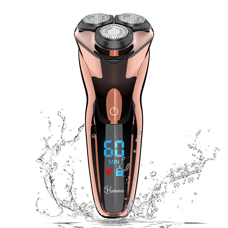 Powerful Cordless LCD Electric Shaver 3D Floating Wet Dry Beard Razor Rechargeable Shaving Machine For Men 240228