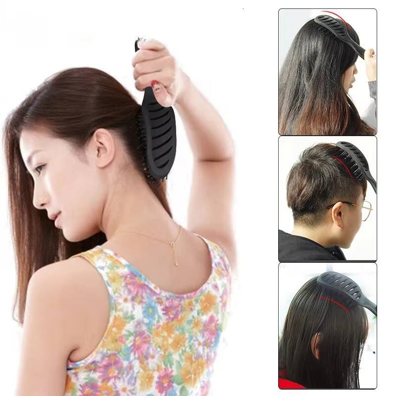 Luxury New Curved Vent Hair Styling Brush Hair Brushes AntiStatic Detangling Scalp Massager Comb Salon Drying Hairdressing Tool Free Shipping Y261026 - view 4