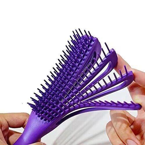 Luxury New Scalp Massage Winding To Sag Anti-Static Wet Curl Brush Salon Hairdressing Tool Special For Real Hair Wigs Fast Shipping Y261026 - view 5