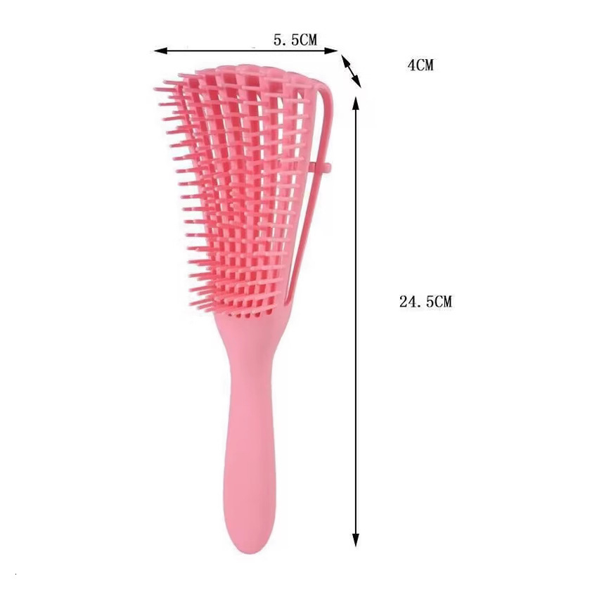 Luxury New Scalp Massage Winding To Sag Anti-Static Wet Curl Brush Salon Hairdressing Tool Special For Real Hair Wigs Fast Shipping Y261026 - view 8