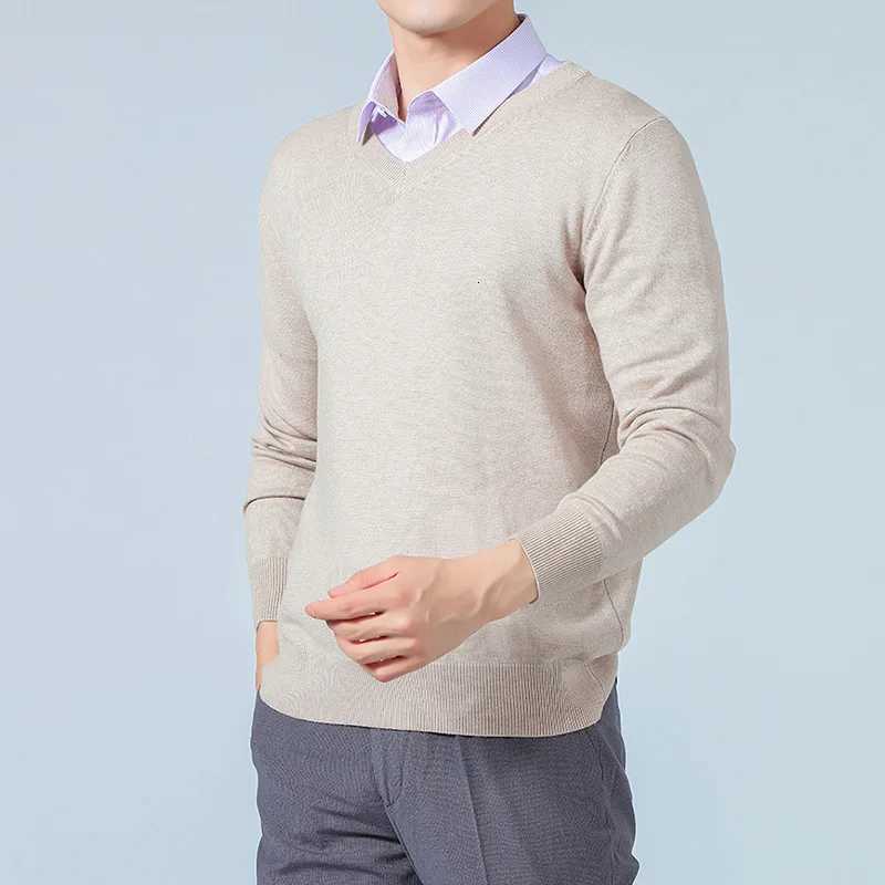 Men's Sweaters Autumn Winter Cashmere Sweaters Men Pullovers Jumper for Men Long sleeve V-Neck Knitted Pullovers Herren Pullover Maglione Uomo H2 - view 4
