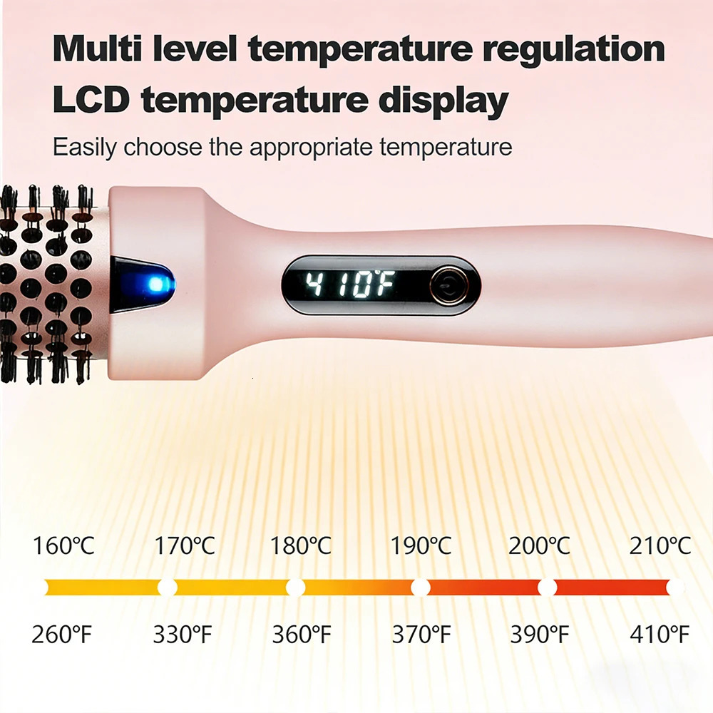 Hair Curler Straightener Electric Hair Comb Comb Professional 6 Temperature Led Digital Display -Scald Curling Iron Gift 261027 - view 3