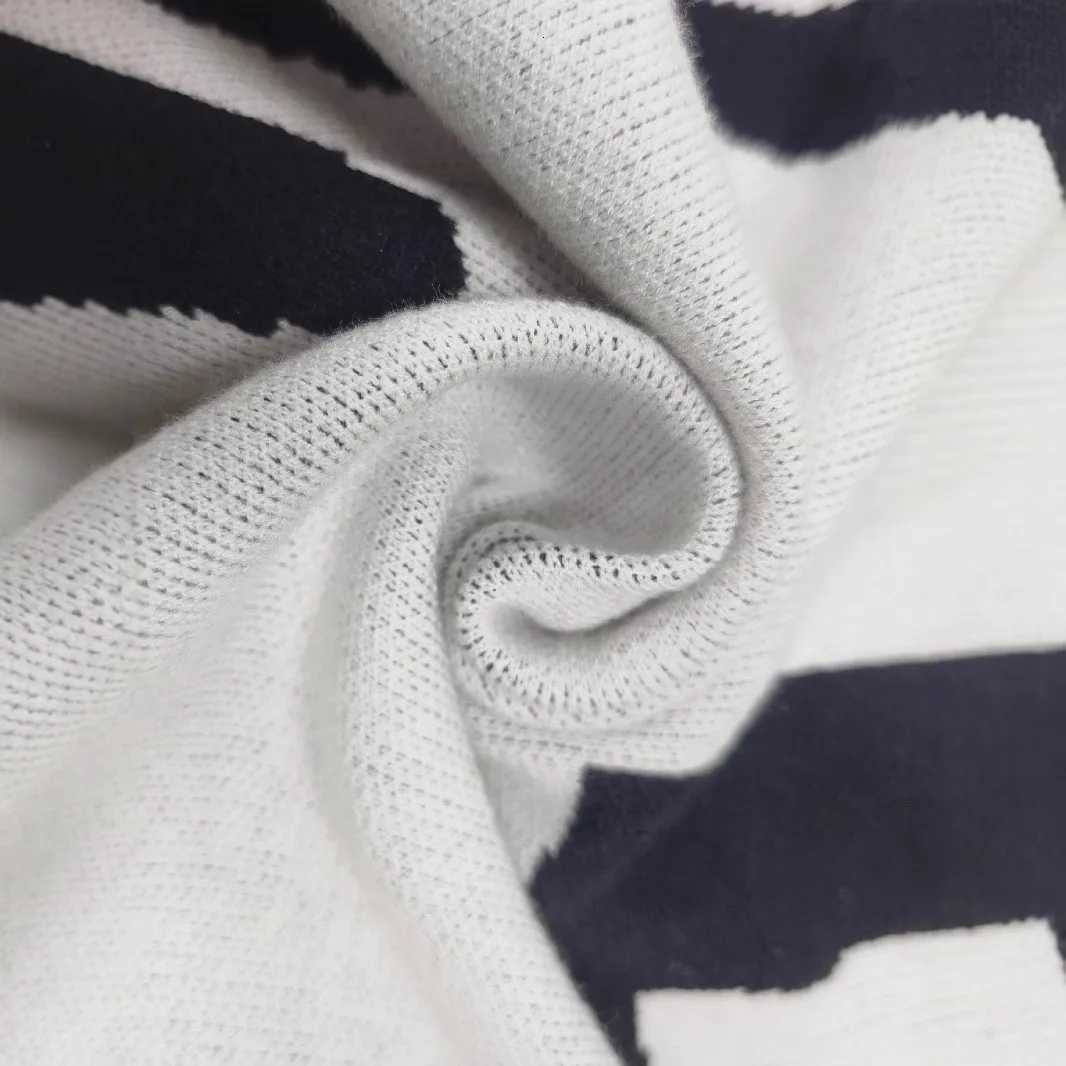 Men's Sweaters Men Crew Neck Sweater Abstract Letter Jacquard Knit Pullover Loose Drop Shoulder Long sleeve Streetwear Men Knitwear H261026 - view 6