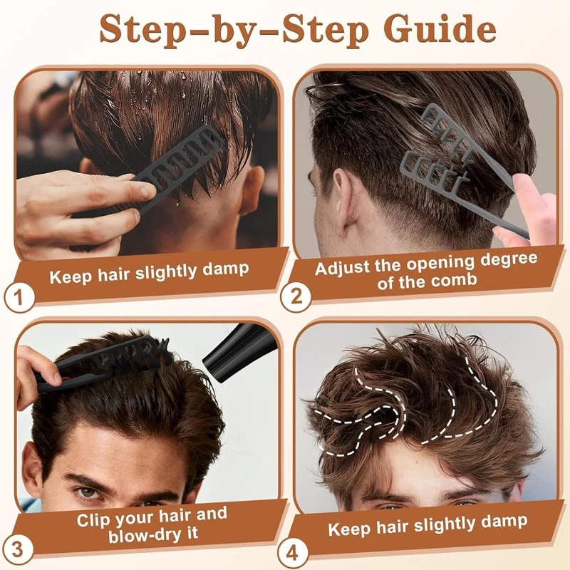 1Pcs 9-Rows Hair Volumizing Comb Fluffy Textured Styling Tool for Normal Hair Natural Looking Hair Root and Coverage 261027 - view 5