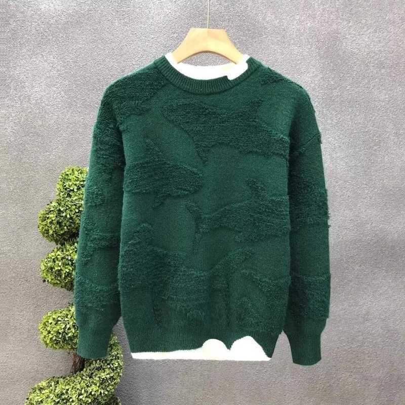 Men's Sweaters Autumn Winter New Fashion Round Neck Long sleeve Solid Sweaters Men's Clothing Casual All-match Warm Simplicity Knitting Tops - view 3