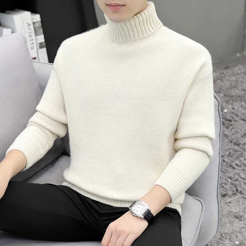 Men's Sweaters Warm Mens Sweaters Casual Turtleneck Pullovers Men Winter Black High Neck Sweater Man Long sleeve Knitwear Men's Clothing Top - view 7