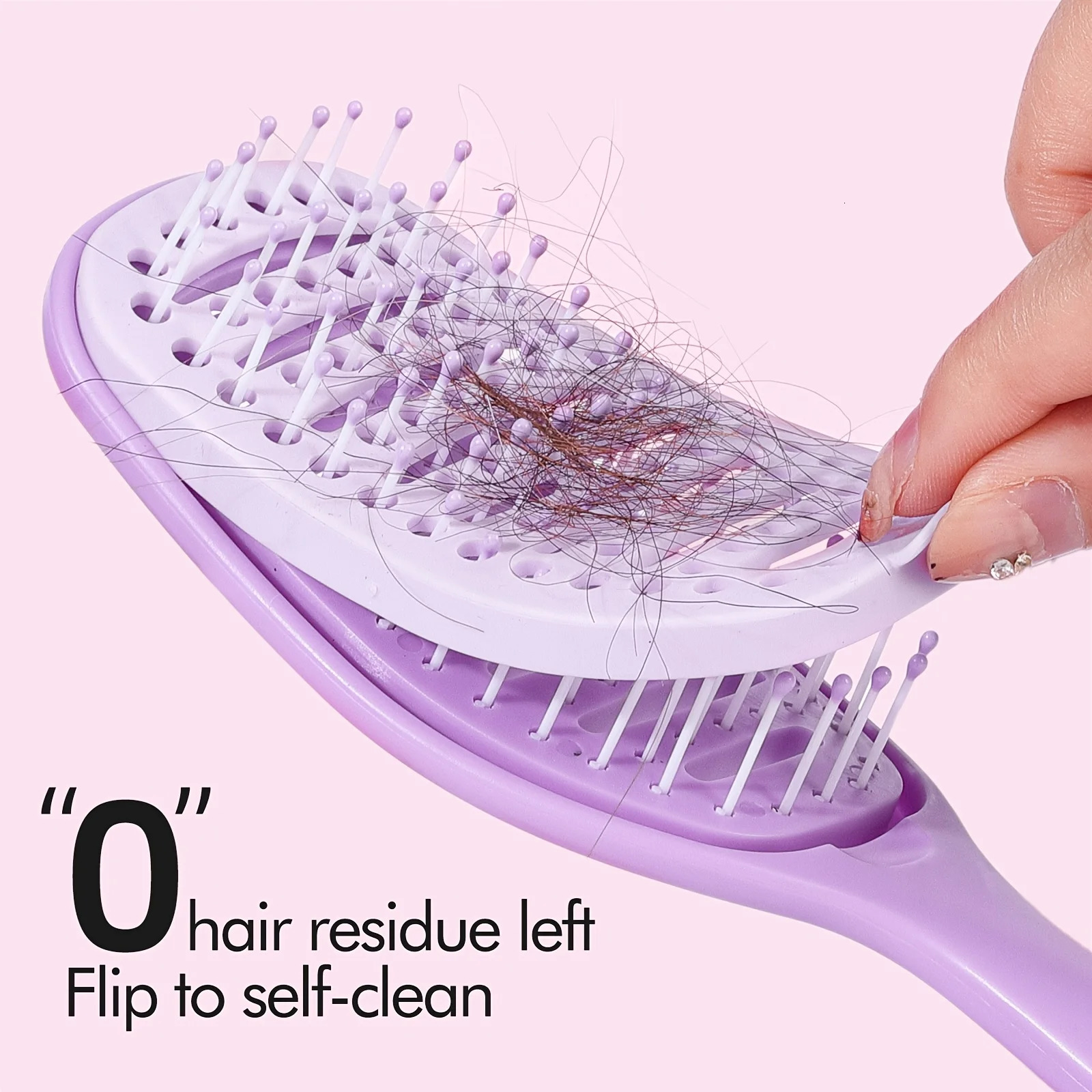 Self Cleaning Hair Brush Retractable Detangling Comb -Static Air Cushion Massage Comb for Women Girls Home Salon Use 261027 - view 4