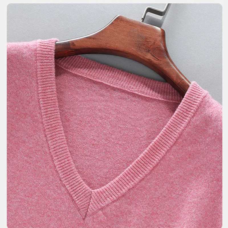 Men's Sweaters Autumn Winter Cashmere Sweaters Men Pullovers Jumper for Men Long sleeve V-Neck Knitted Pullovers Herren Pullover Maglione Uomo H2 - view 6