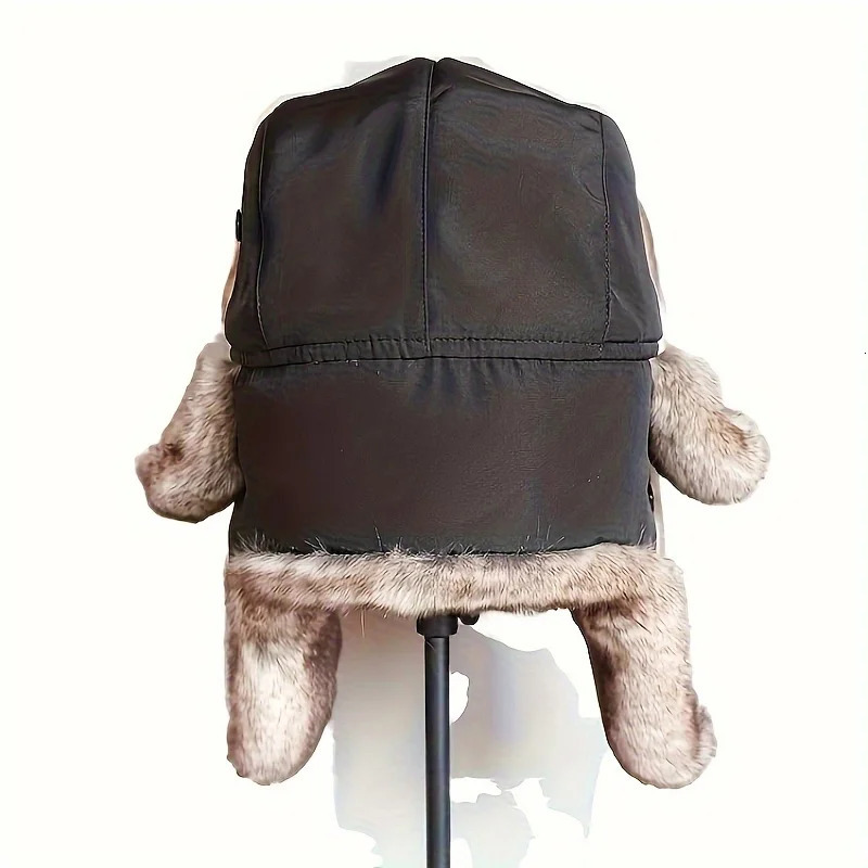 Winter Warm Bomber Hat for Men Women Snow Cap Faux Fur Russian Ushanka Trapper Hats with Earflaps Outdoor Hunting Skiing 261022 - view 7