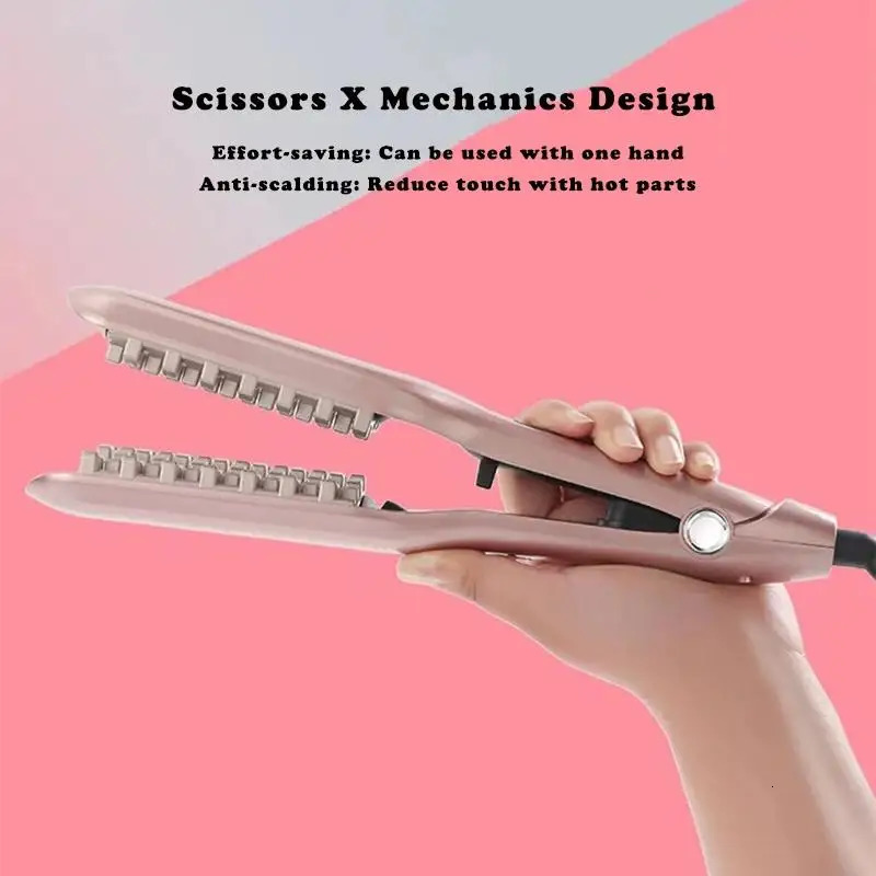 VoluVibe Ceramic Hair Crimping Iron Curler Tool for Fluffy Volume Styles - Hair Texturizing Iron 261027 - view 6