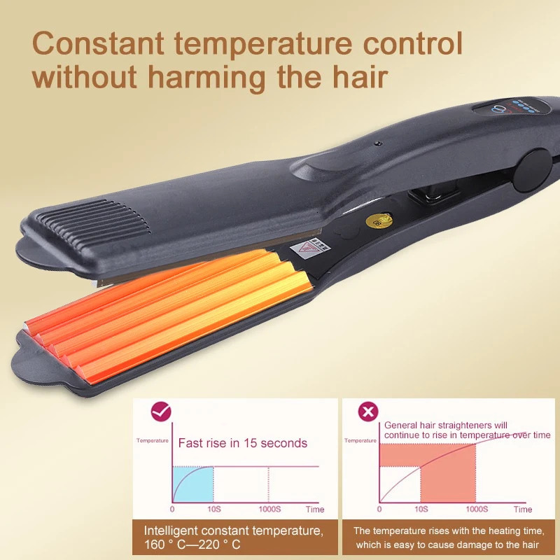 Professional Corrugated Hair Curler Flat Iron Curling Iron Fluffy Small Crimper Corn Plate Corn Perm Splint Hair Styling Tools 261027 - view 5