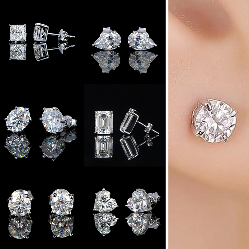 Custom 0.35 Carat TW IGI GIA HPHT CVD Lab-Grown Diamond Earrings in 14K 18K Solid Yellow Gold with Pave Hoops - view 4