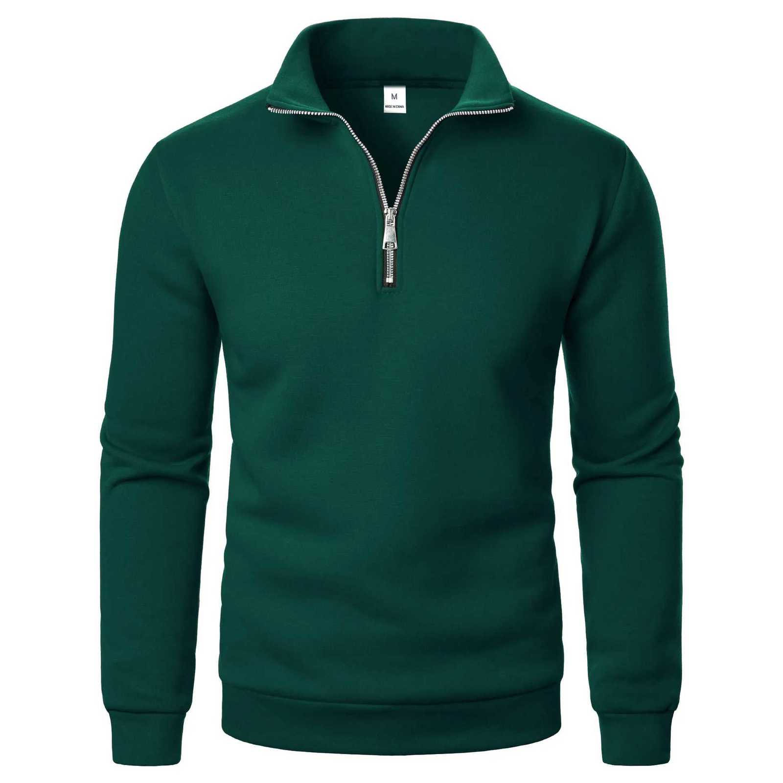 Men's Sweaters 2026 Autumn Men's Zipper Pullover Turtlenecks Warm Sweaters Solid Color Long sleeved Fashion Male Casual Daily Sweatshirt Top - view 6