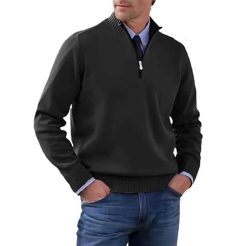 Men's Sweaters Men's Quarter Zip Up Pullover Long sleeve Sweaters Mock Neck Pullover Casual Fall Winter Sweater Autumn Turtleneck Streetwear - view 4