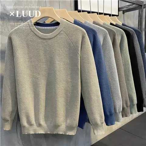 Men's Sweaters Korean Men Pullover Sweater Autumn Winter New Male Fashion Casual Loose Thick O-Neck Knitted Streetwear Knitwear H261026