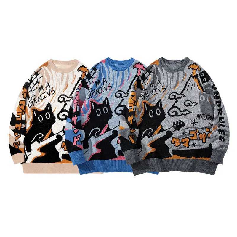 Men's Sweaters 2026 Spring/Summer Men's and Women's Cartoon Pattern Knitted Sweater - Loose and Comfortable Long-sleeved Knitted Sweate - view 4