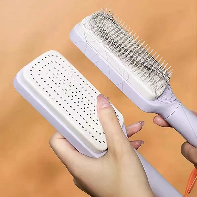 Self Cleaning Hairbrush Women Hair Brush One-key Cleaning Hair Loss Airbag Scalp Massage Comb -Static Hairbrush 261027 - view 3