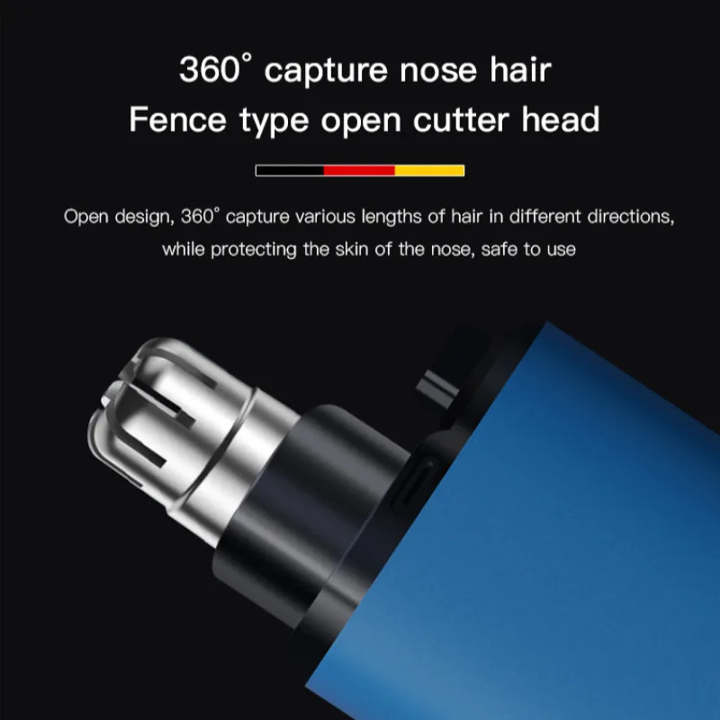 Rechargeable Nose Hair Trimmer Type-C Charging Waterproof Electric Trimmer for Men Nose Ear Sideburn Hair Care 261027 - view 6