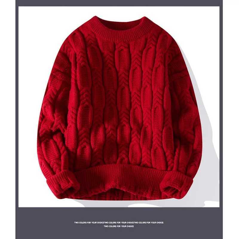 Men's Sweaters Men's Thermal Knit Sweaters Men's Loose Casual Jumper Brand Clothing Men's Long sleeve Knit Sweaters/Man Pullover H - view 6