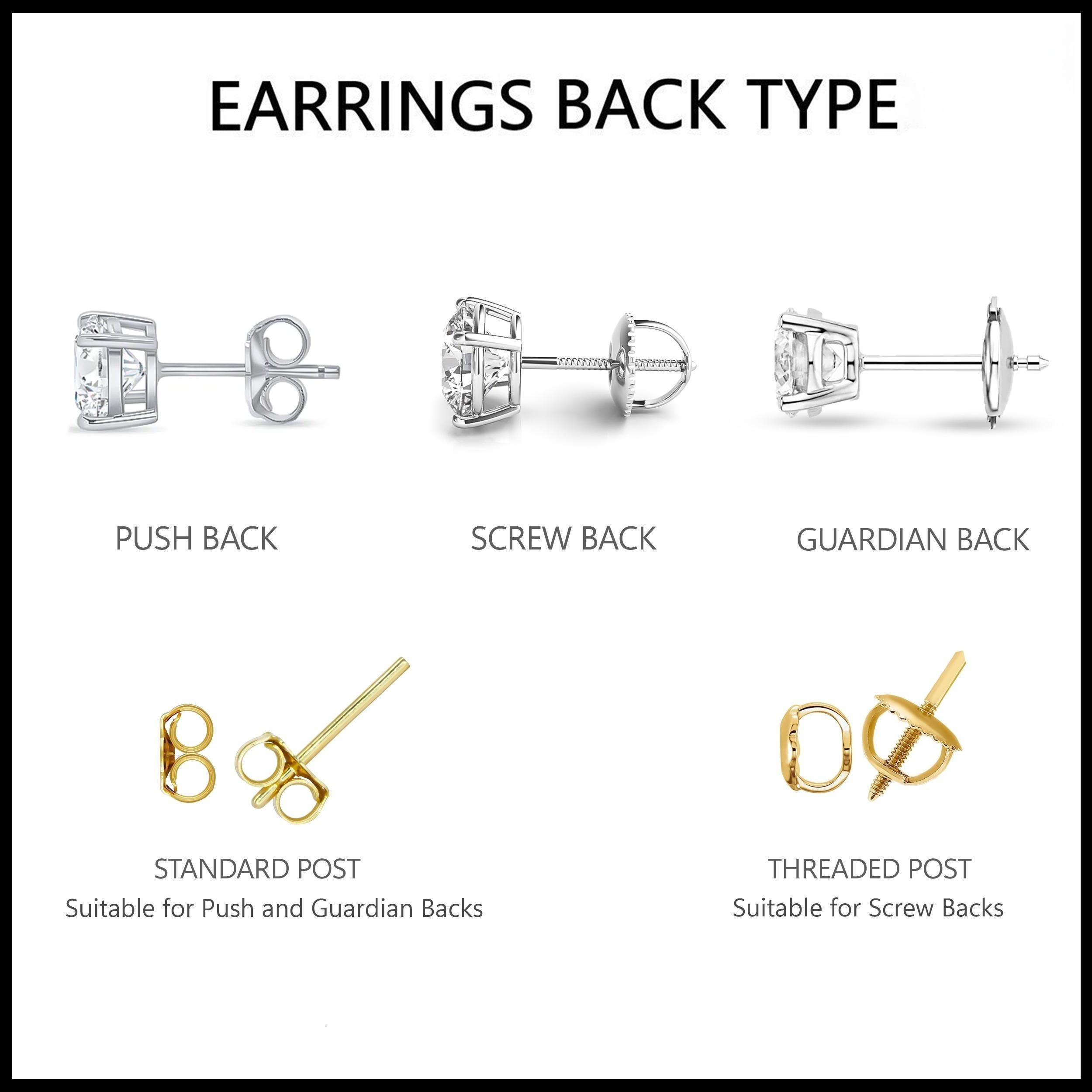Igi Certified HPHT CVD VVS1 Lab Grown Emerald Cut White Diamond Earrings 14k 18k Solid Gold Studs Igi Certified White Gold - view 5