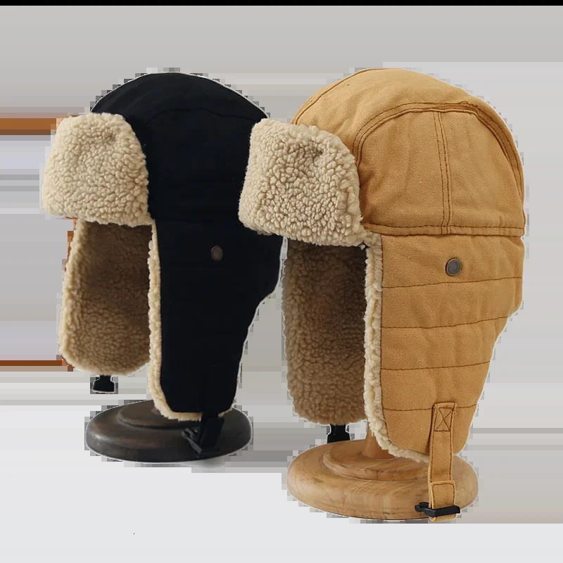 Oohmy Men Women Winter Hat Thick Warm Berber Fleece Russian Cap Snow Ski Earflap Trapper Unisex Bomber Bonnets 261022 - view 3