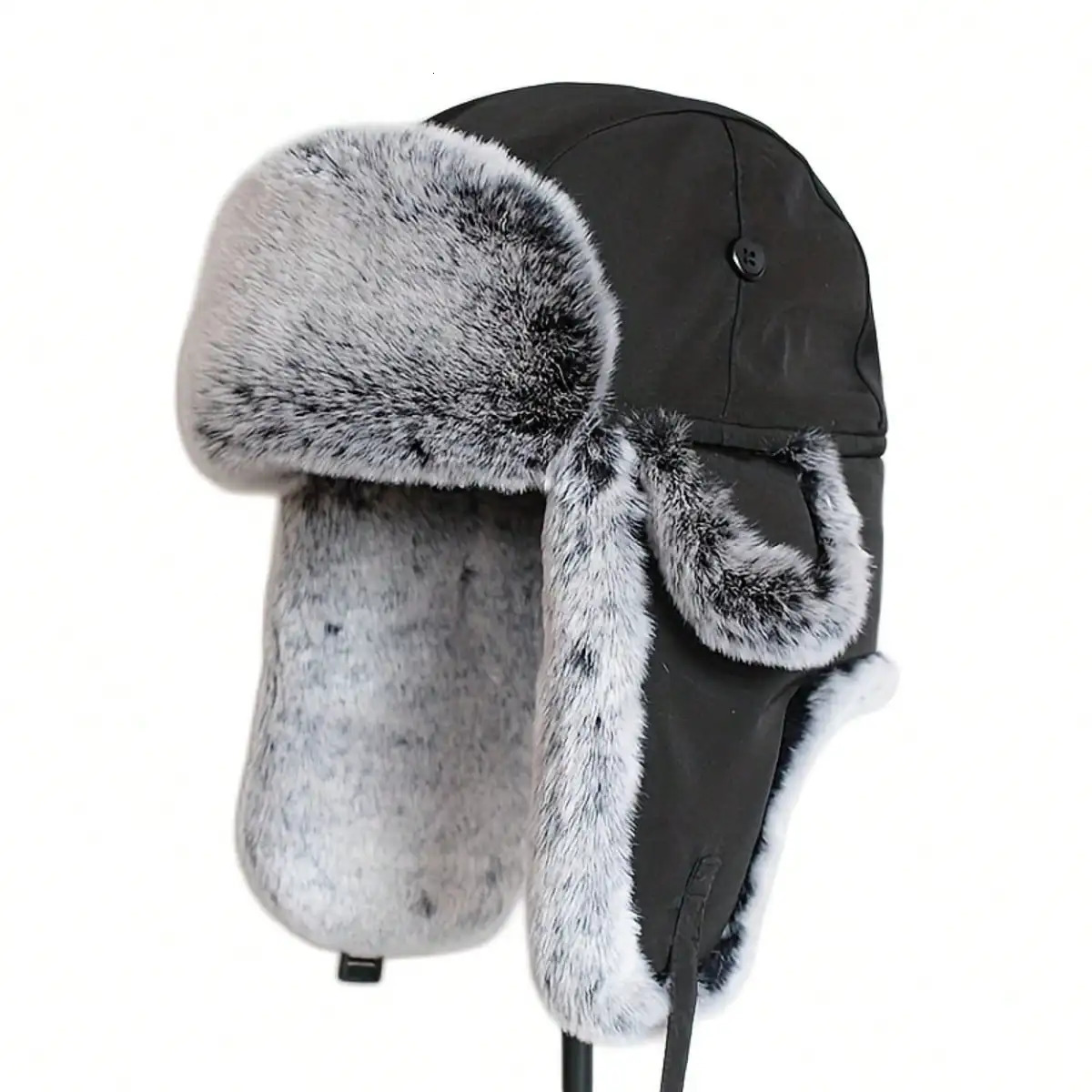 Winter Warm Bomber Hat for Men Women Snow Cap Faux Fur Russian Ushanka Trapper Hats with Earflaps Outdoor Hunting Skiing 261022 - view 3